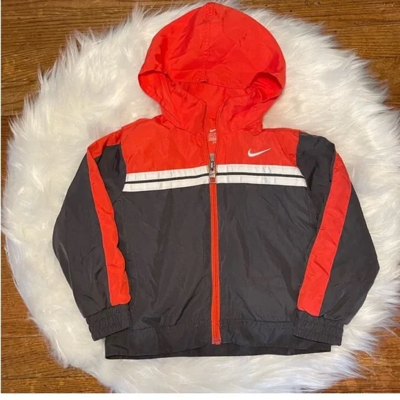 Nike Orange and Gray Full Zip Hoodie - Picture 1 of 4